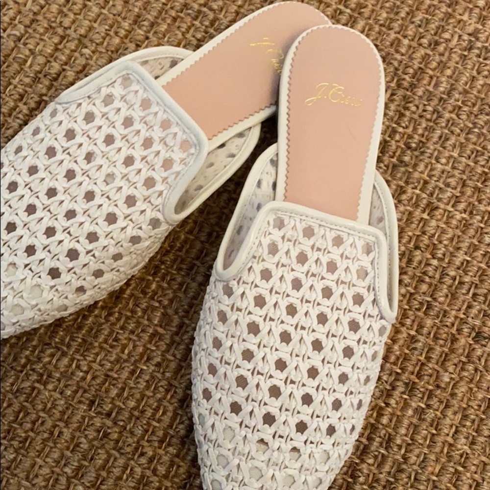 Jcrew Mule Slides || Size 9.5 || Color: White - image 2
